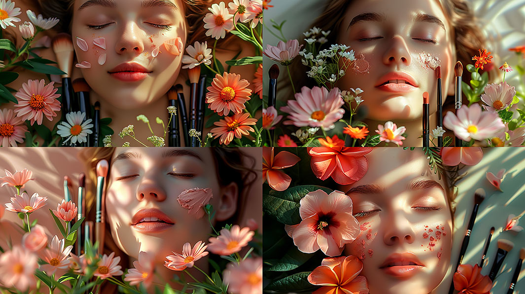 Gesicht für natürliche Kosmetik