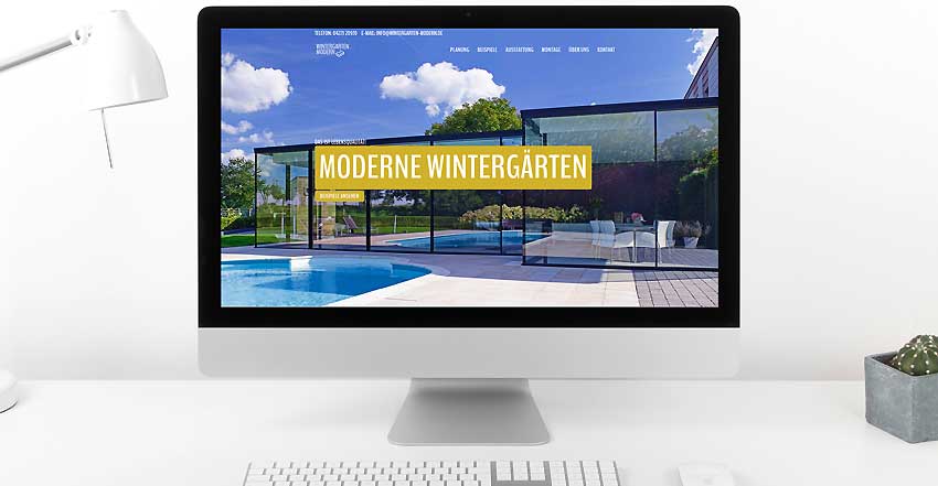 Webdesign Wintergarten modern