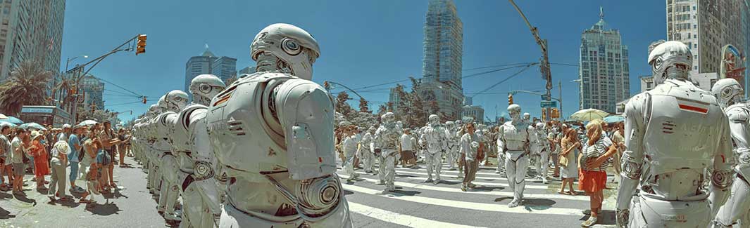 Roboter legen die Richtung der Menschheit fest